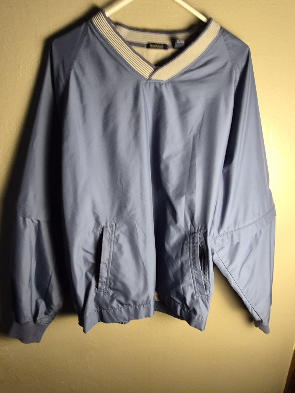 River's End Blue Pullover Windbreaker with Contrast Collar